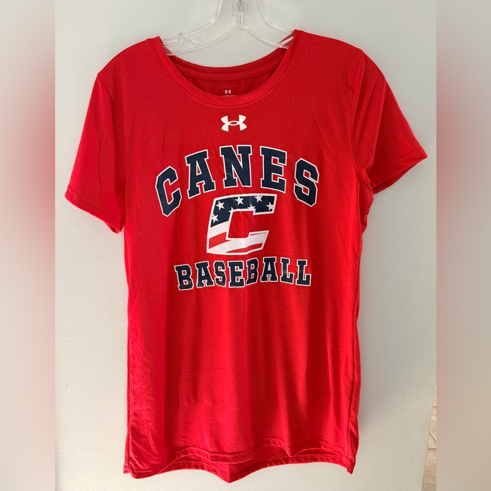 Under Armour Red Athletic Crew Neck Tee